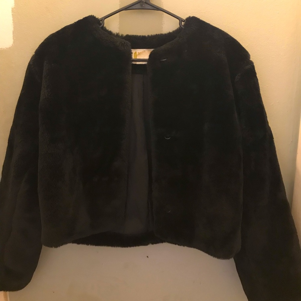 Black Faux Fur Jacket
